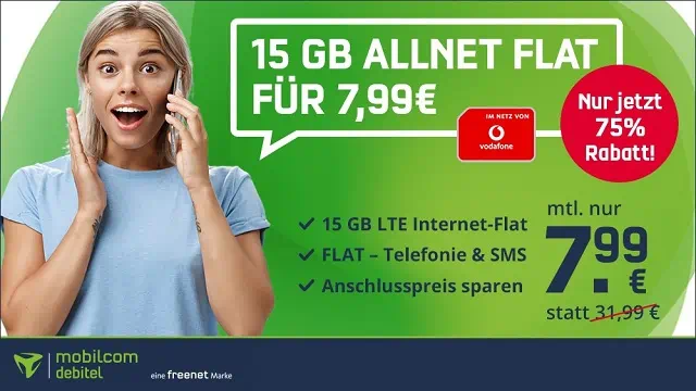 Vodafone 15GB Allnet Flat